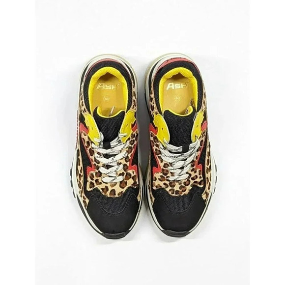 Ash Women's Addict Leopard-Print Calf Hair Low Top Sneakers Size 40 (MSRP $298) - Picture 4 of 9